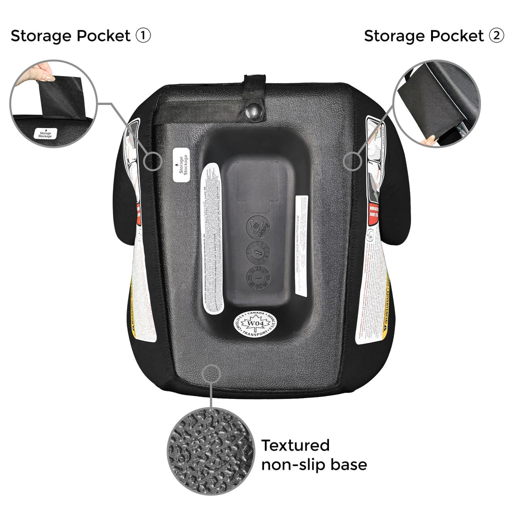 Black Backless Booster Car Seat, Pack of 2 S31763