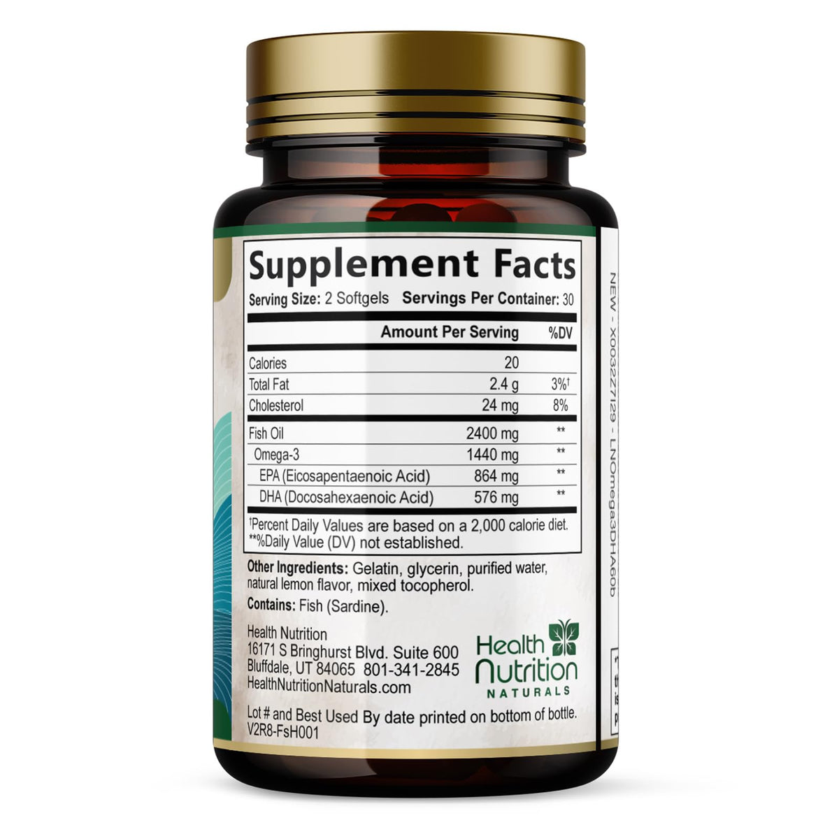 2400mg Omega 3 Fish Oil Softgels Q9620