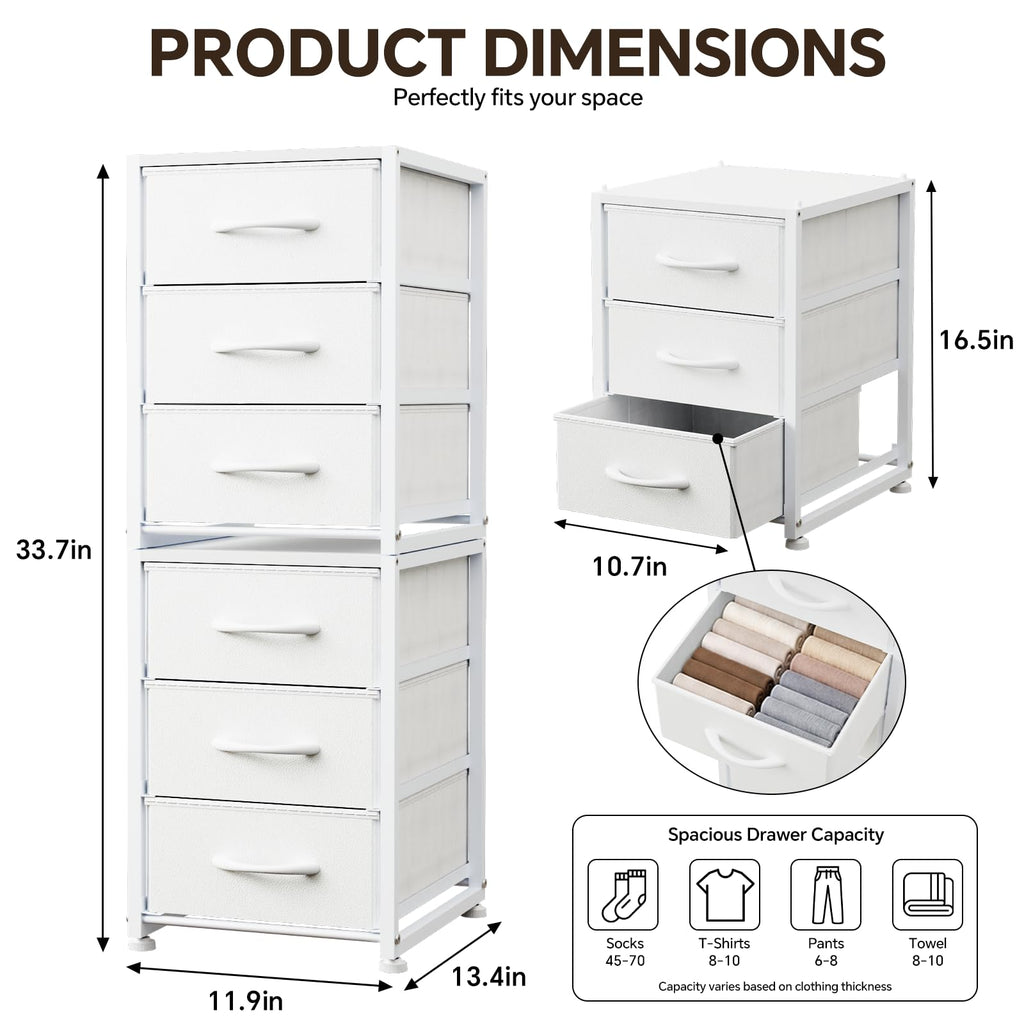 2-Pack Stackable 3-Tier Fabric Storage Drawers P69753