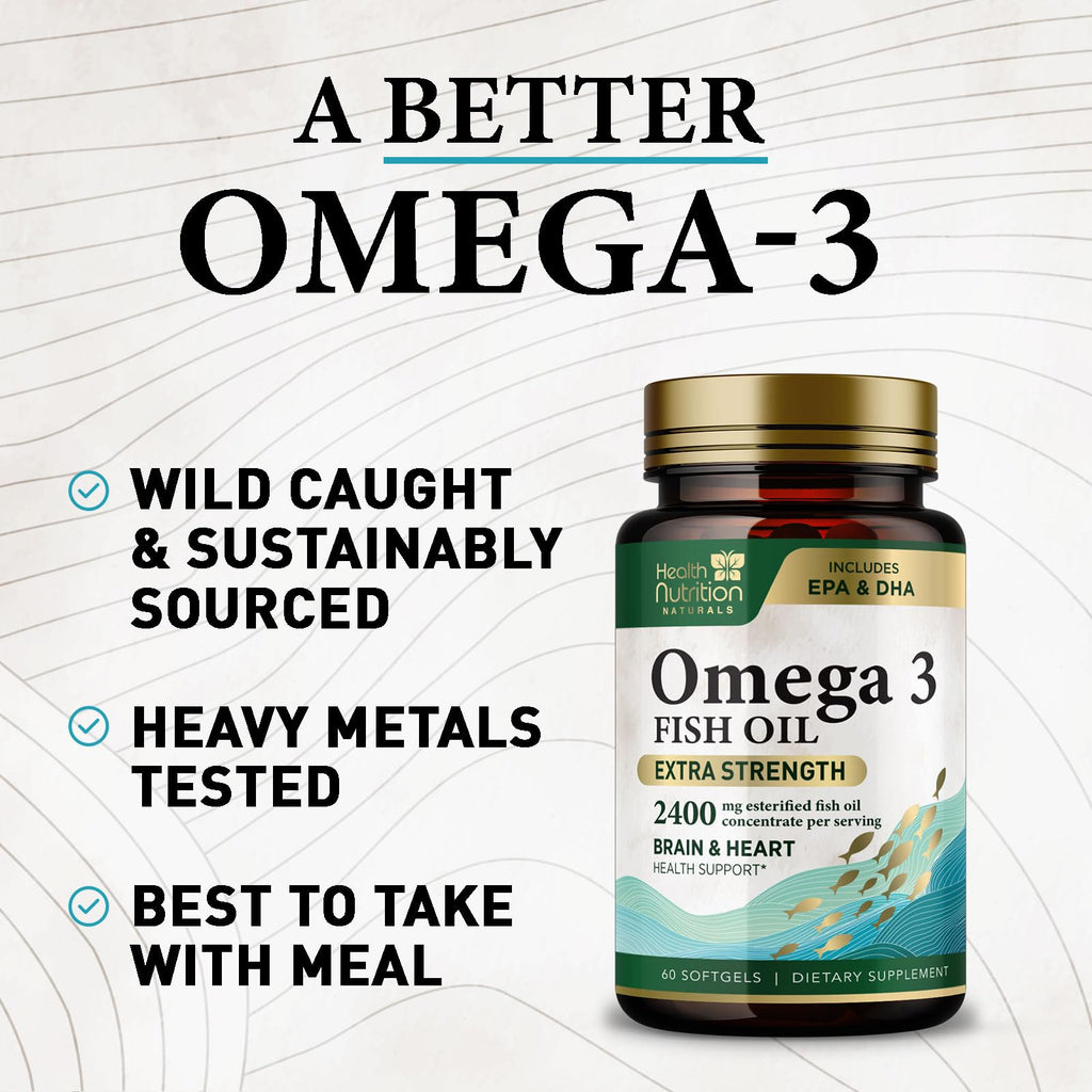 2400mg Omega 3 Fish Oil Softgels Q9620