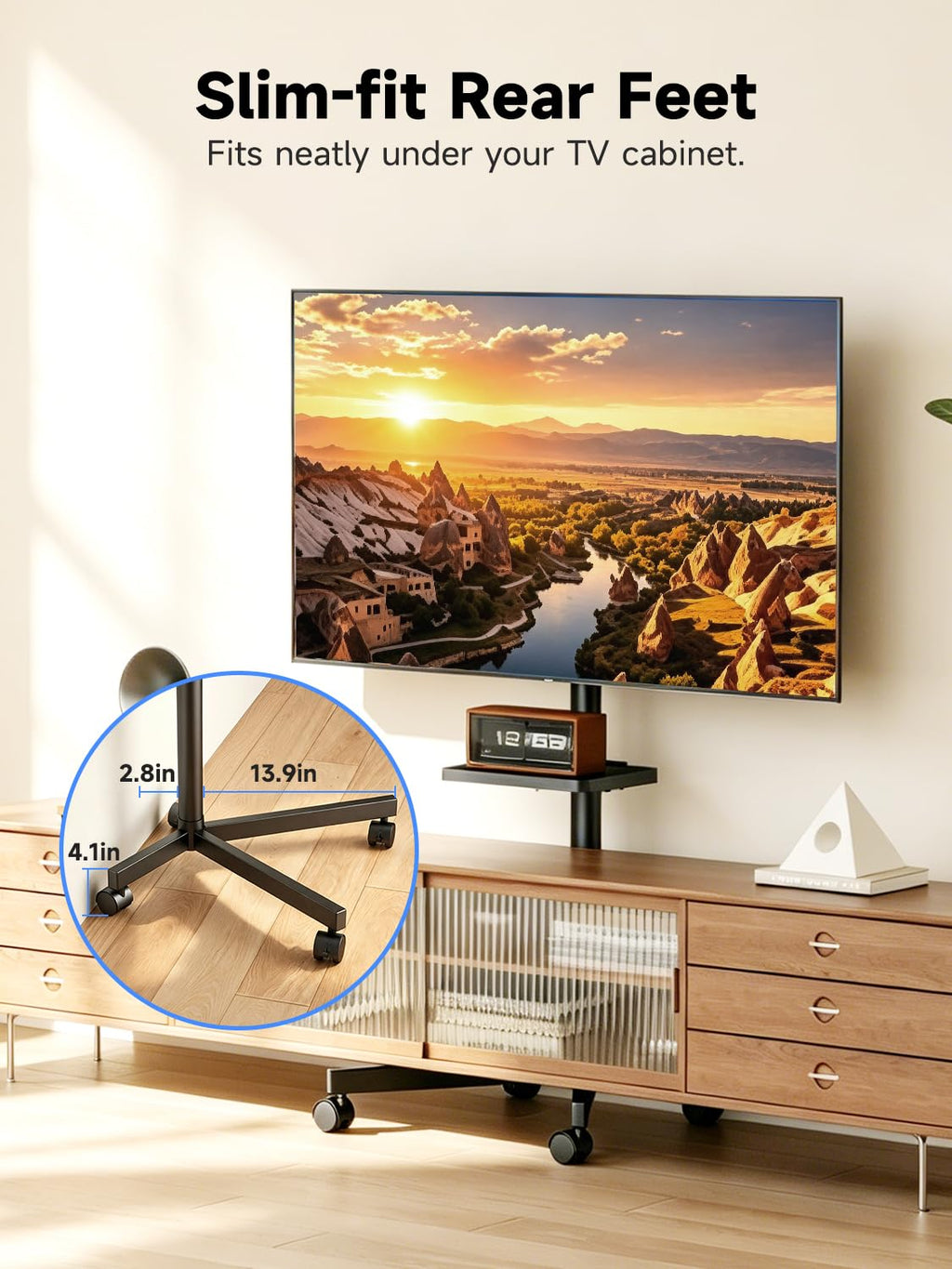Height Adjustable Rolling TV Stand J546022