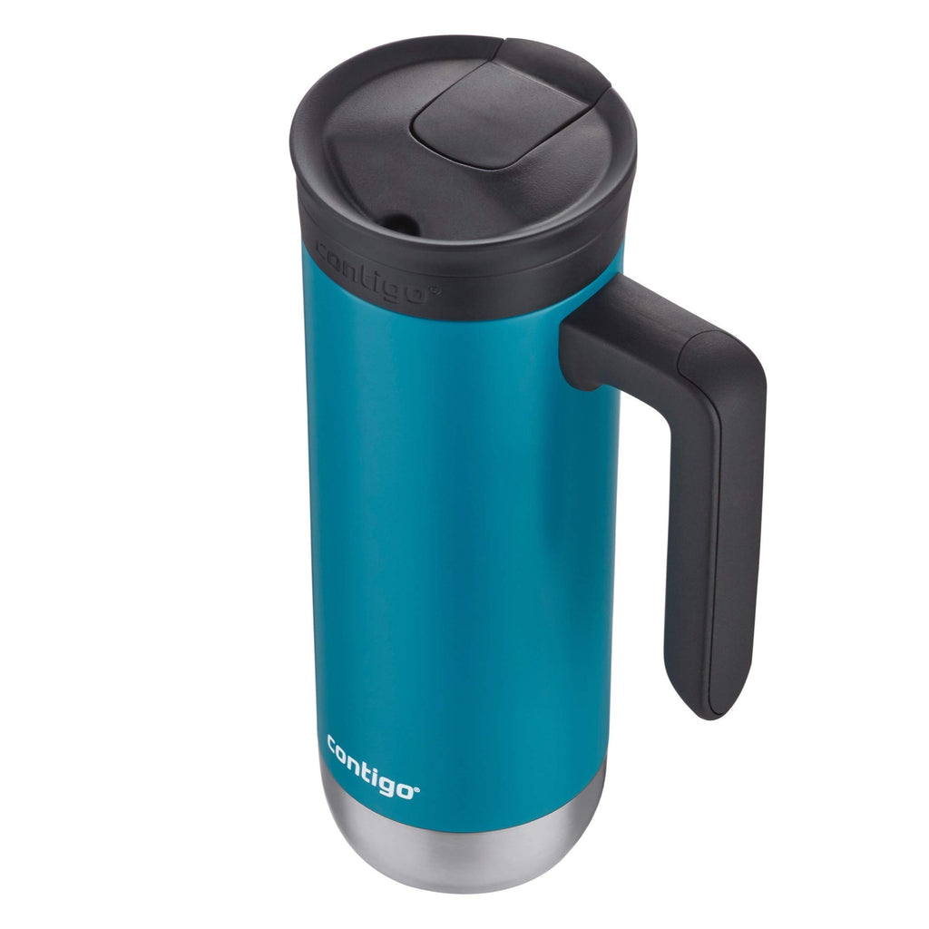 Vacuum-Insulated Stainless Steel Travel Mug 2-Pack & Stainless Steel Travel Mug with Handle and Leak-Proof Lid P62737