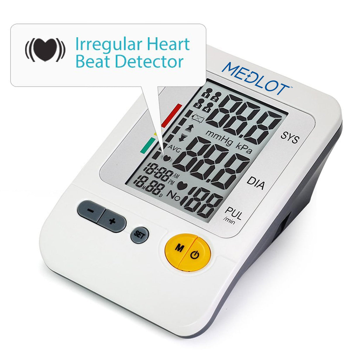 Blood Pressure Monitor Upper Arm Large Cuff 8.6-16.5” Digital BP Gauge 4 User 120 Readings Memory Large LCD Display H8015