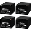 12V 26AH Sealed Lead Acid Battery 4 Pack X82379