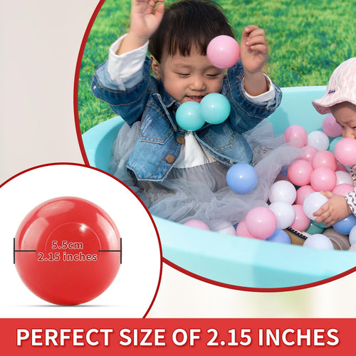 100pcs Crush Proof Plastic BPA Free Non-Toxic Play Balls R22990