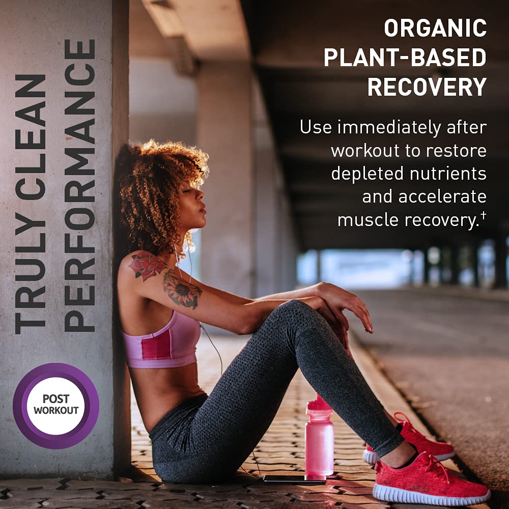 Organic Plant-Based Post Workout Recovery Powder & Pre Workout Energy Powder Bundle Z9303