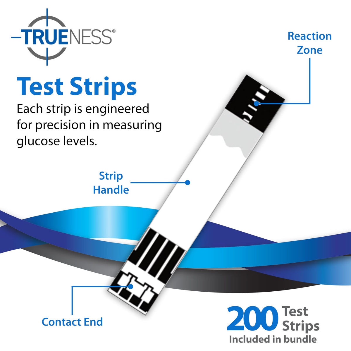 Blood Glucose Test Strips, 200 Count I70734