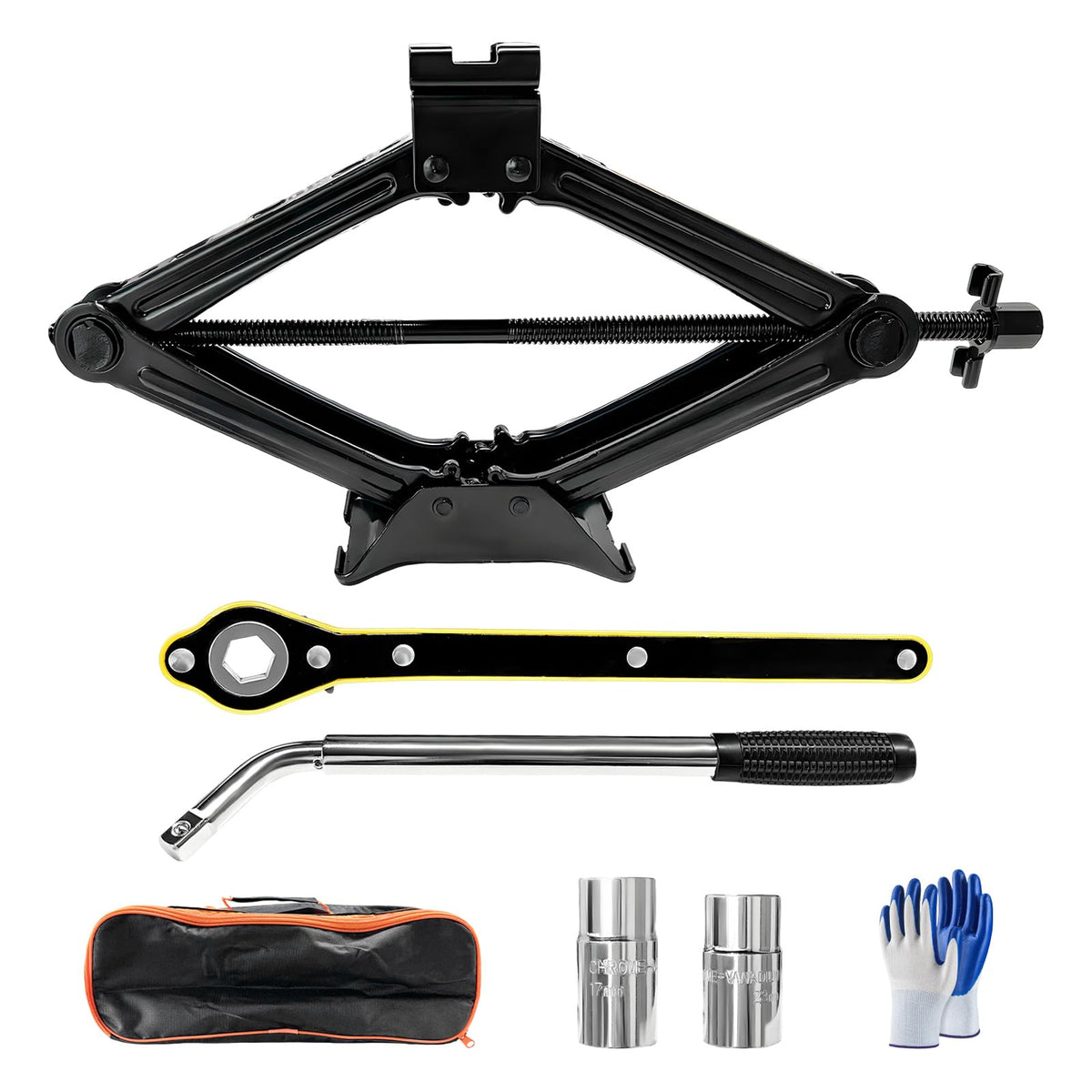 2 Ton Scissor Jack Kit with Lug Wrench W9374