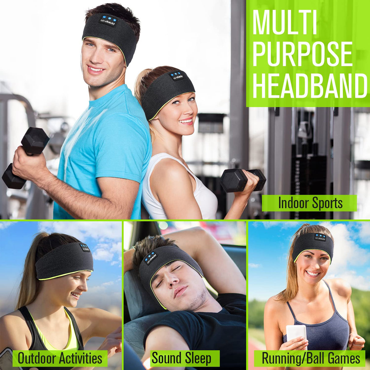Wireless Bluetooth Headband Headphones Sleep Mask T510884