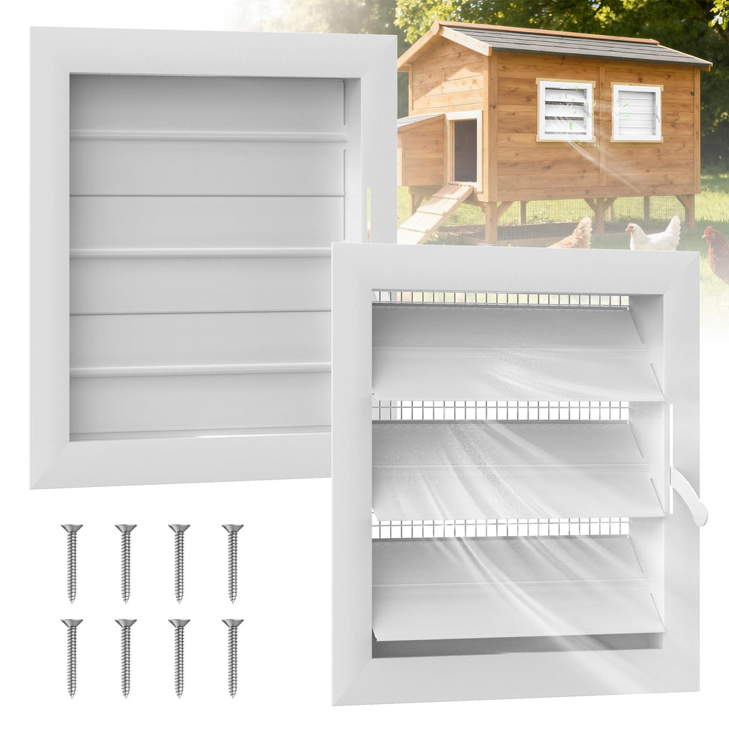 Adjustable Aluminum Alloy Gable Vent with Mesh Screen X73401