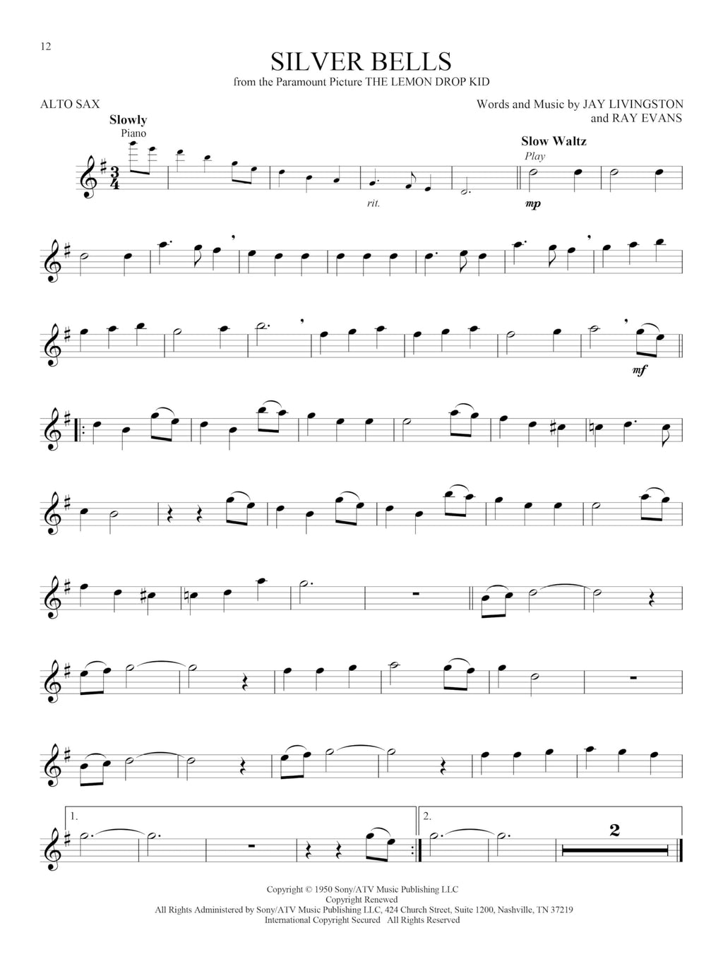 Alto Sax Sheet Music Songbook Z774