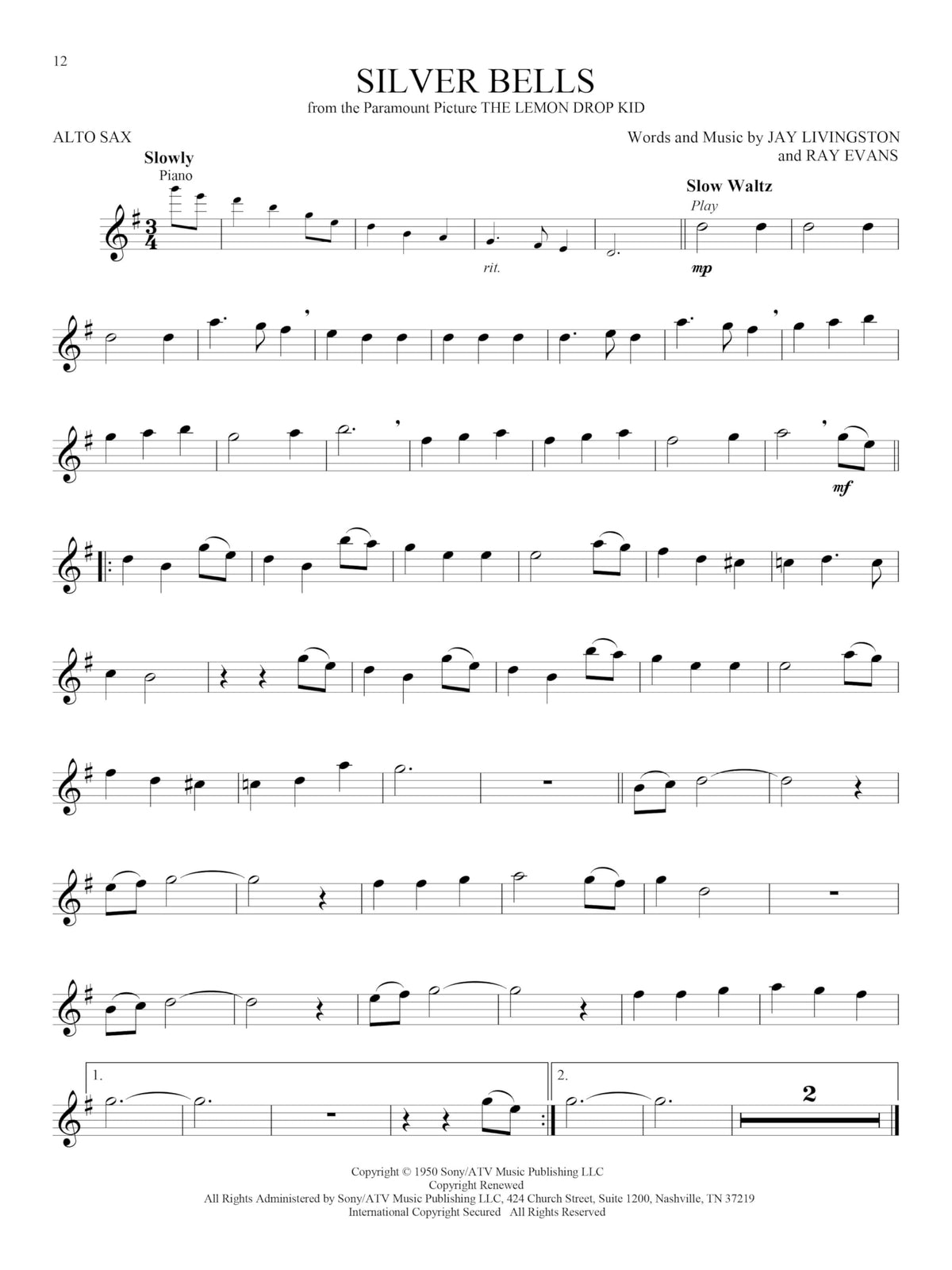 Alto Sax Sheet Music Songbook Z774