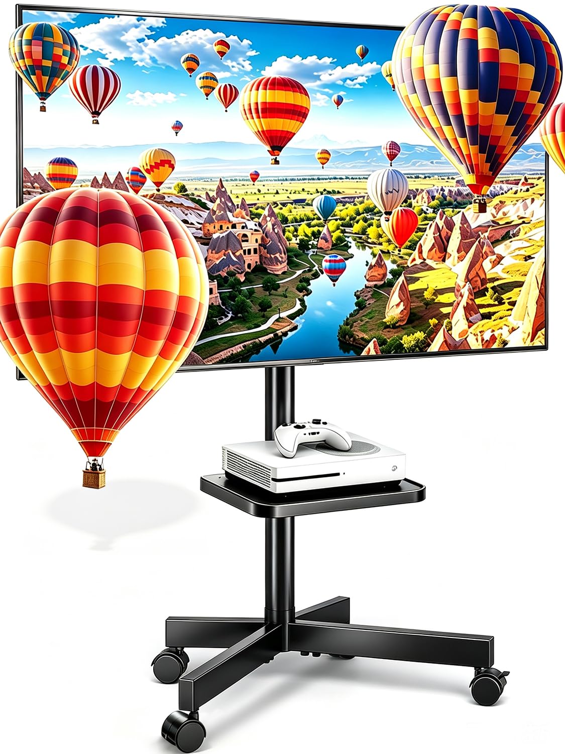 Height Adjustable Rolling TV Stand J546022