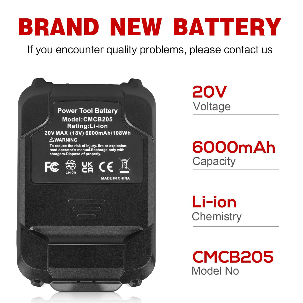 20V Lithium ion Replacement Battery I2521