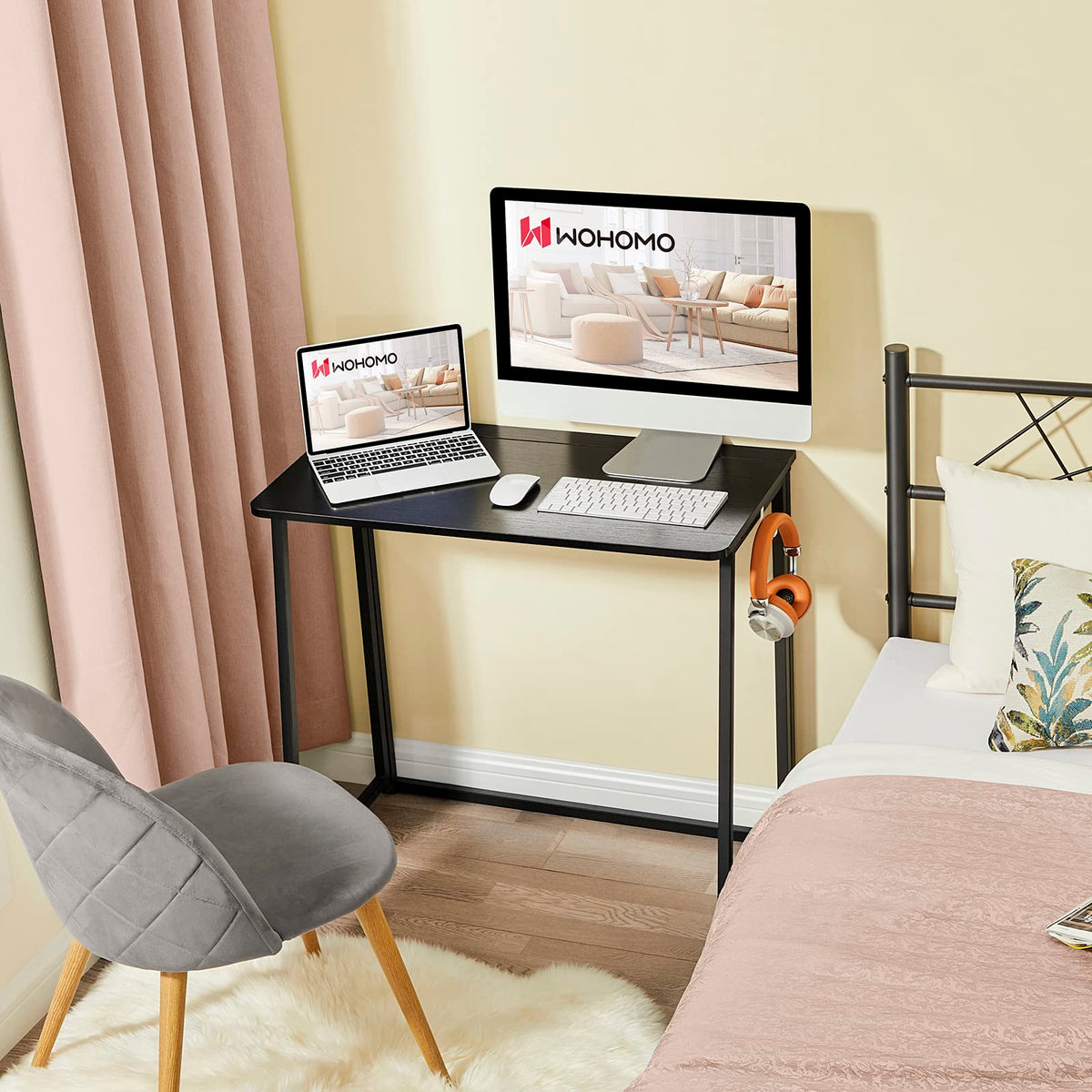 Black Folding Desk U9174