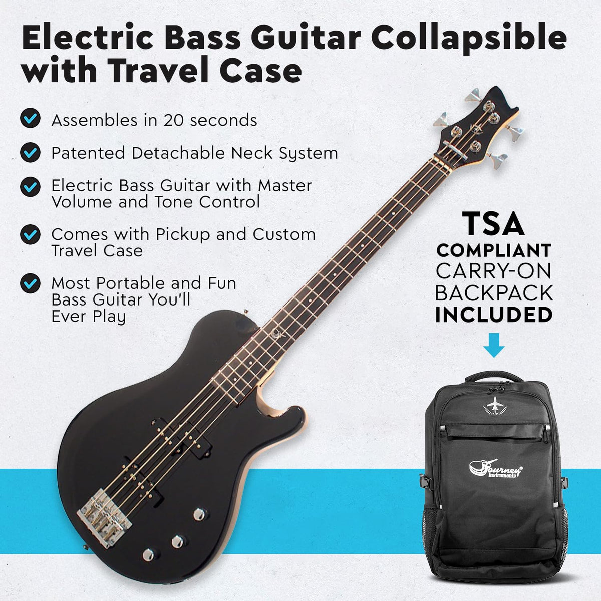 Collapsible Folding Electric Travel Guitar F421