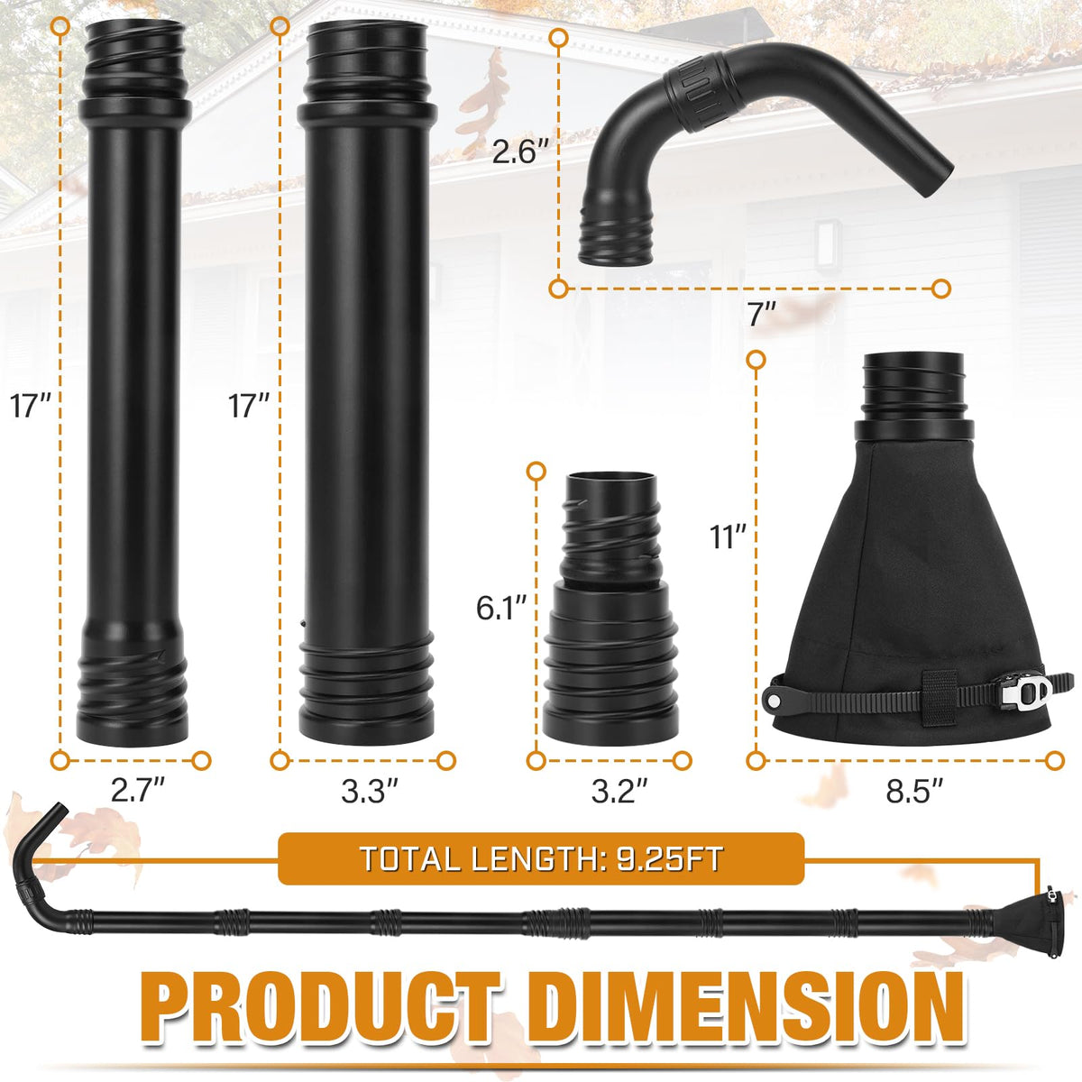 Leaf Blower Attachment with Reflector J5859