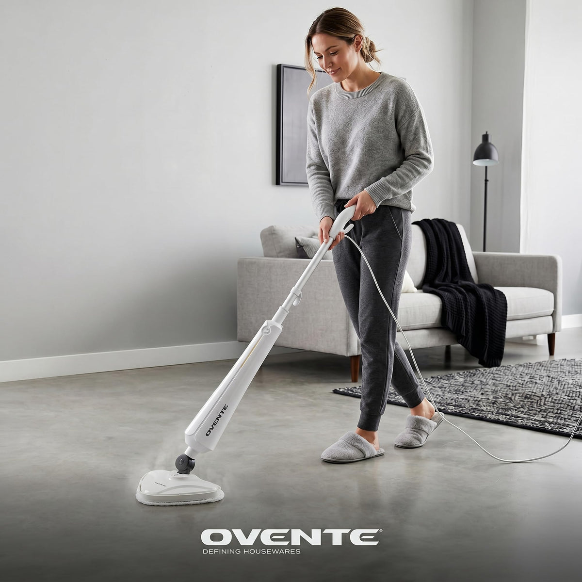 White Electric Steam Mop Cleaner S4216
