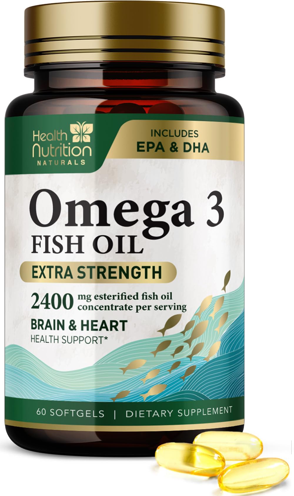 2400mg Omega 3 Fish Oil Softgels Q9620