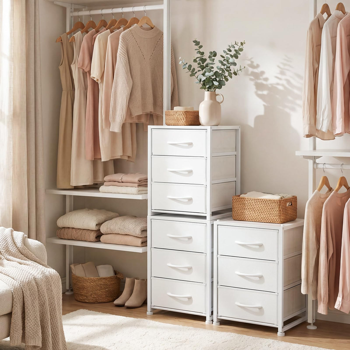 2-Pack Stackable 3-Tier Fabric Storage Drawers P69753