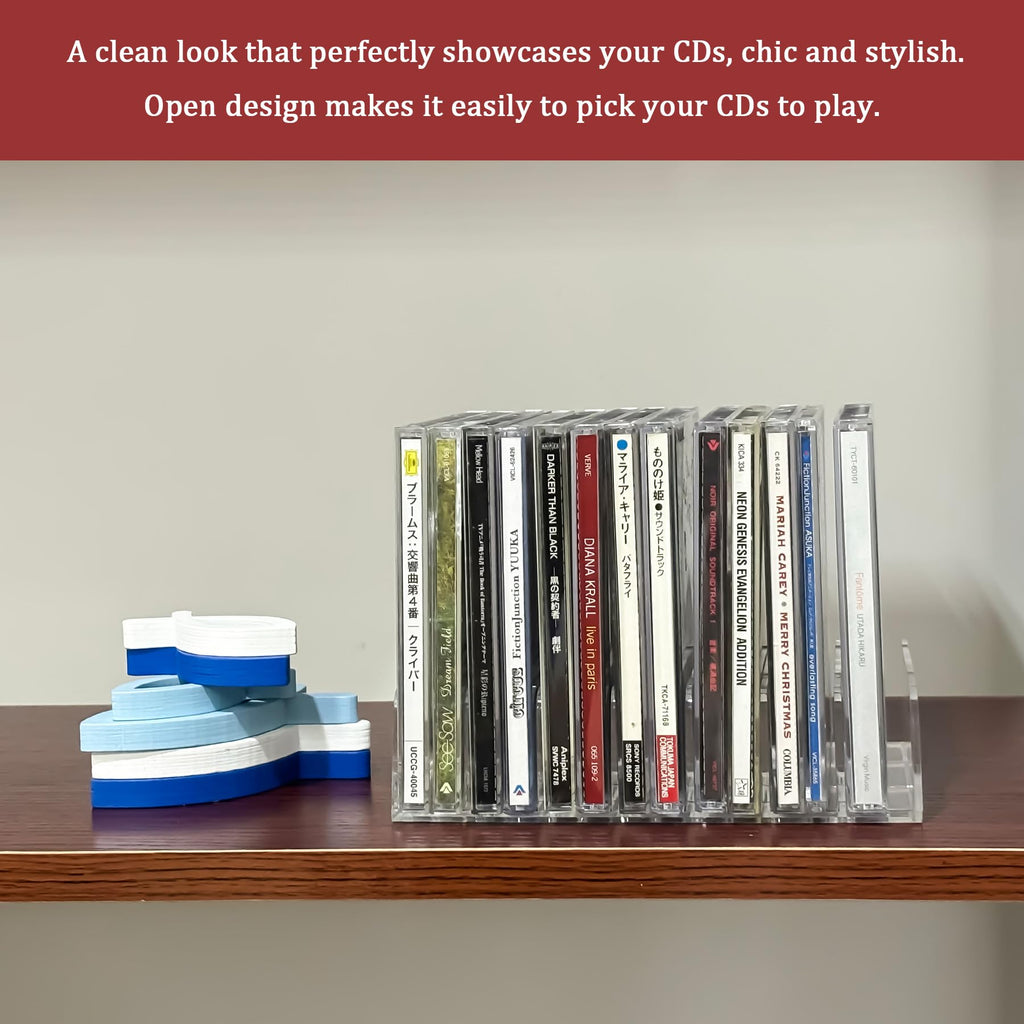 2 Pcs Clear Acrylic CD Holder U538319