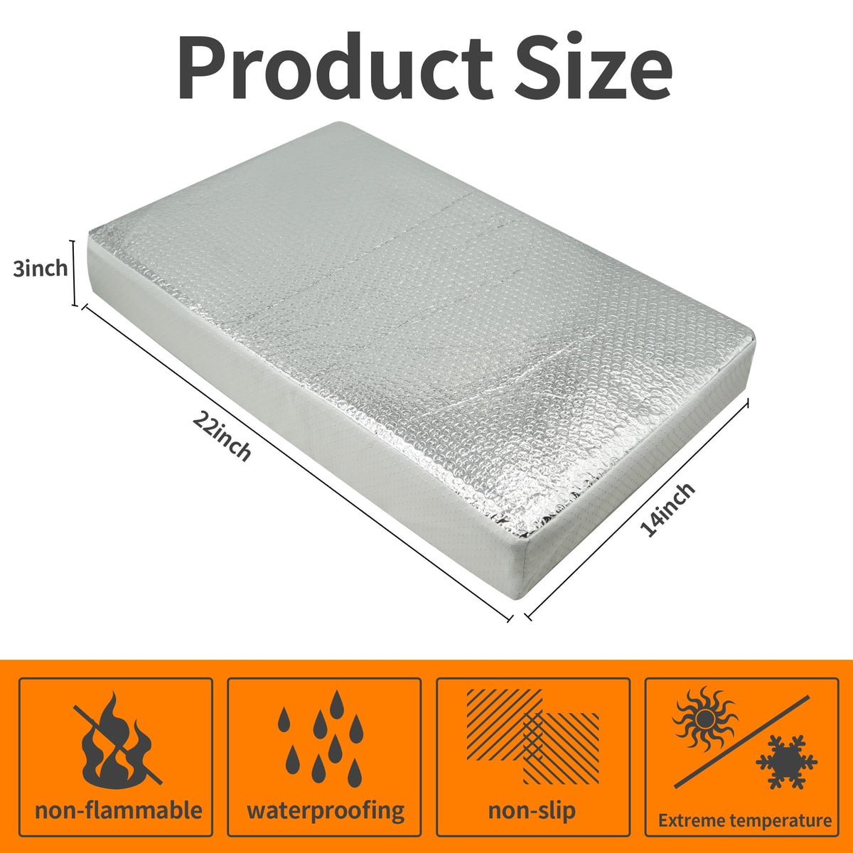 22 x 14 Inch RV Vent Insulator with Reflective Surface U131967