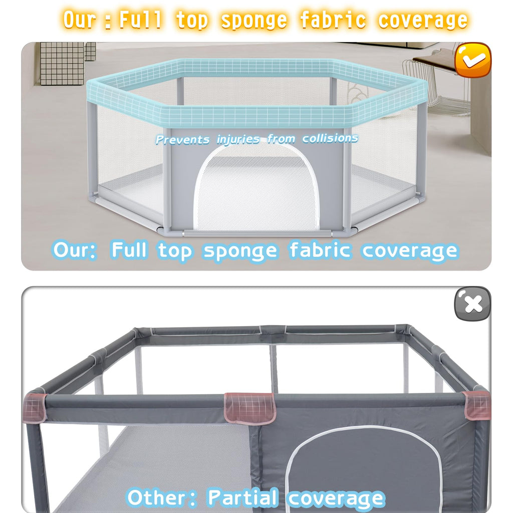 65x65 Inch Hexagonal Baby Playpen L608