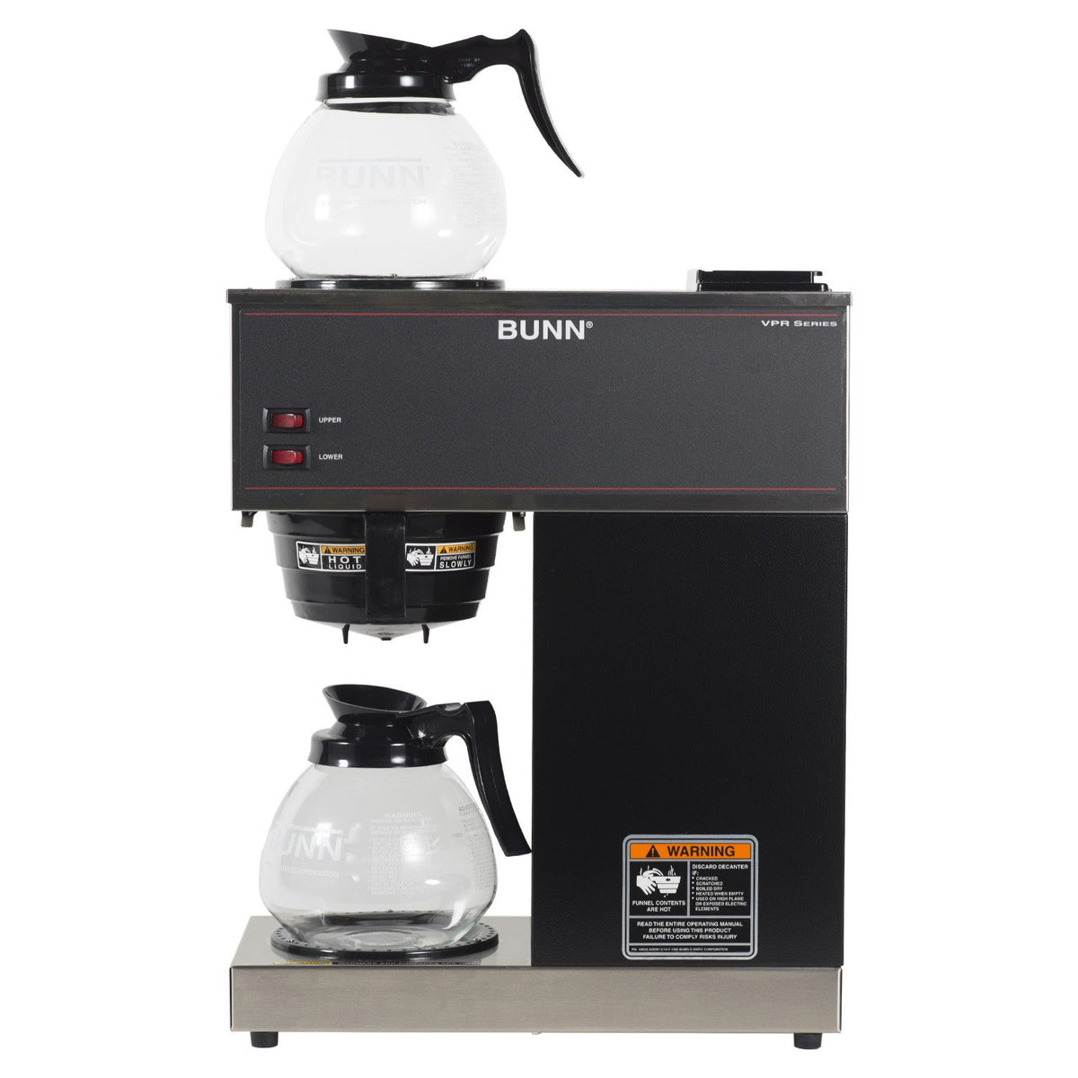12-Cup Commercial Coffee Brewer with Glass Decanters C61303