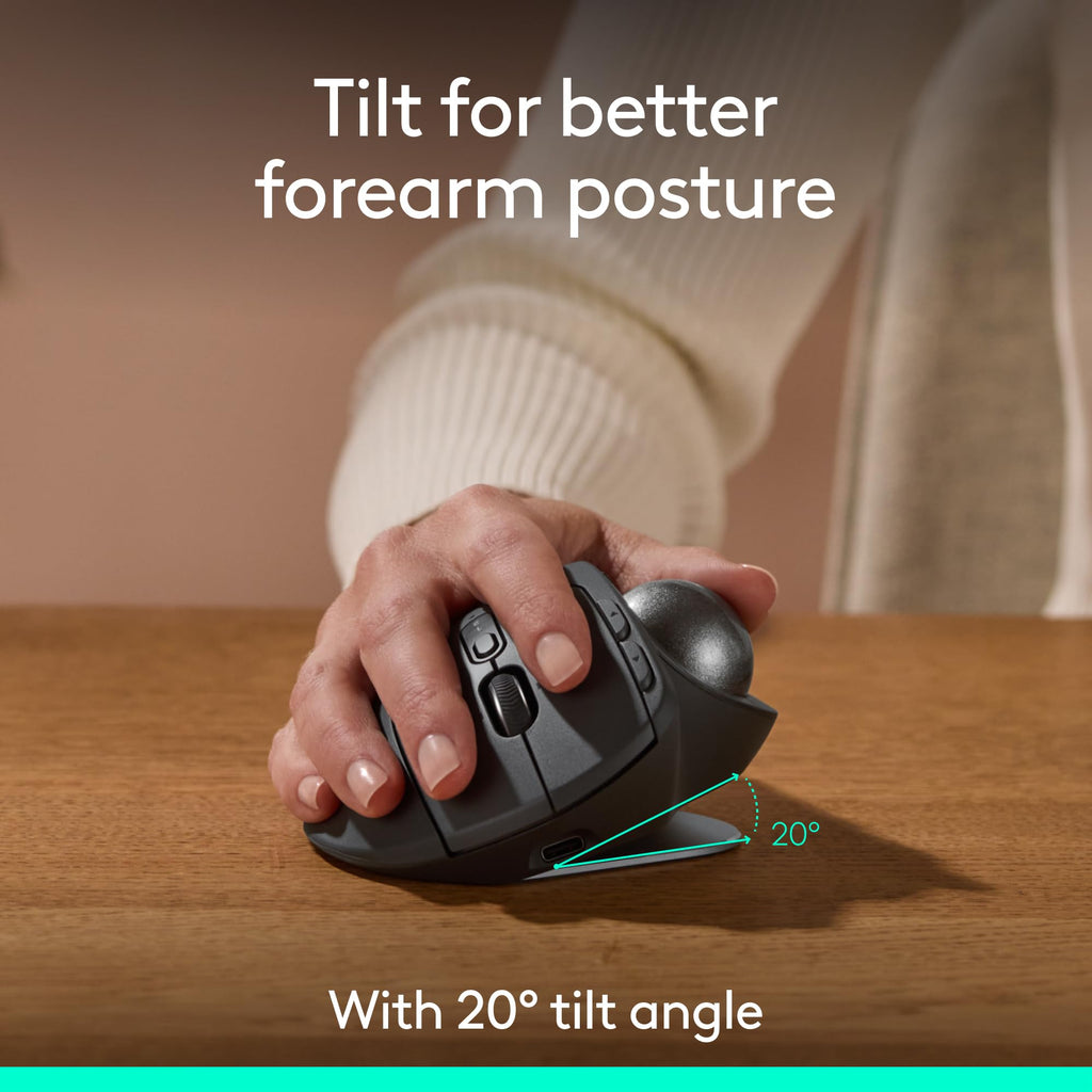 Wireless Trackball Mouse USB C Graphite D49873