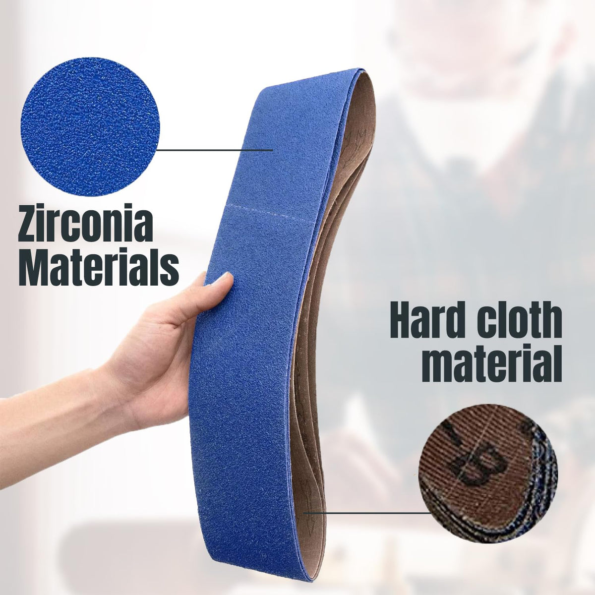 4 x 36 Inch 120 Grit Zirconia Sanding Belts Y293936