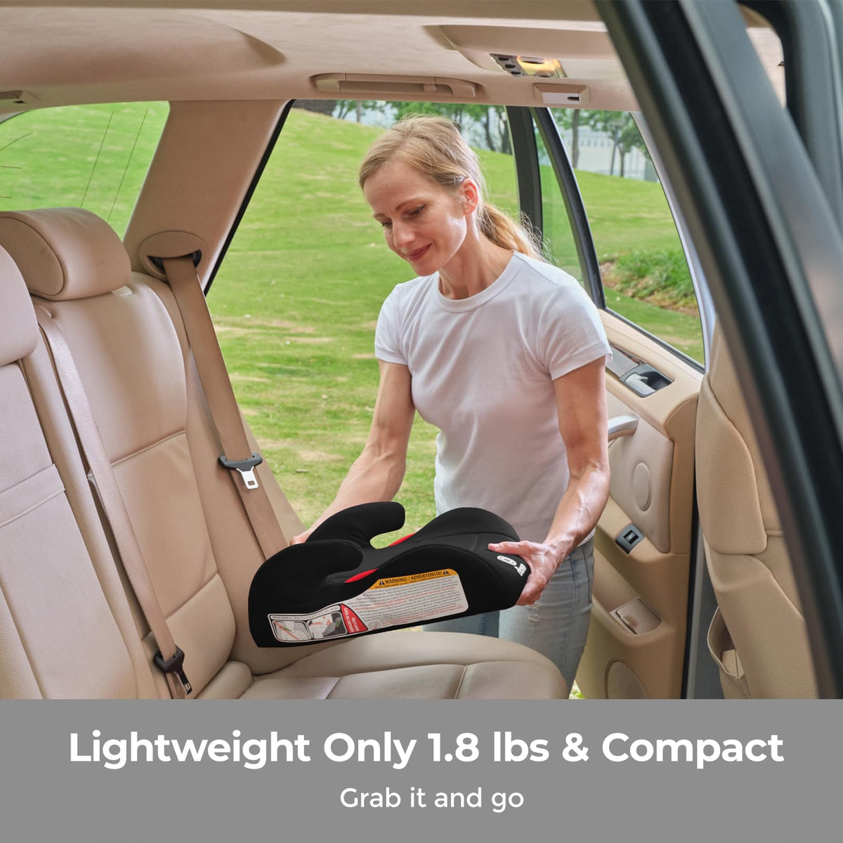 Black Backless Booster Car Seat, Pack of 2 S31763