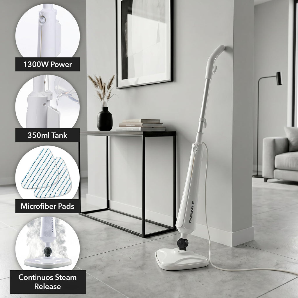 White Electric Steam Mop Cleaner S4216