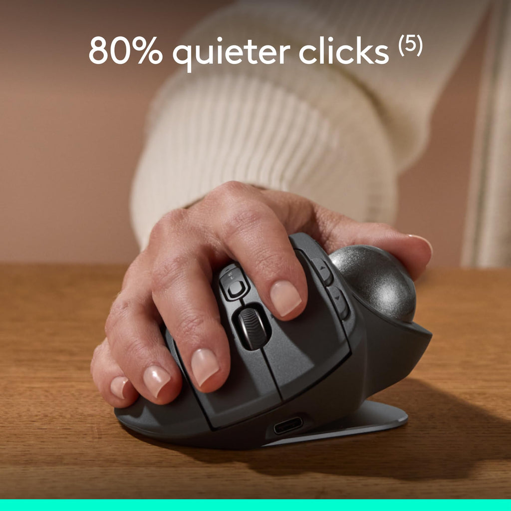 Wireless Trackball Mouse USB C Graphite D49873