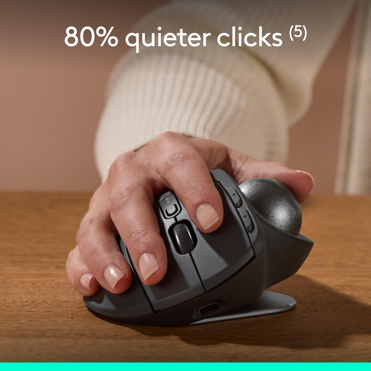 Wireless Trackball Mouse USB C Graphite D49873