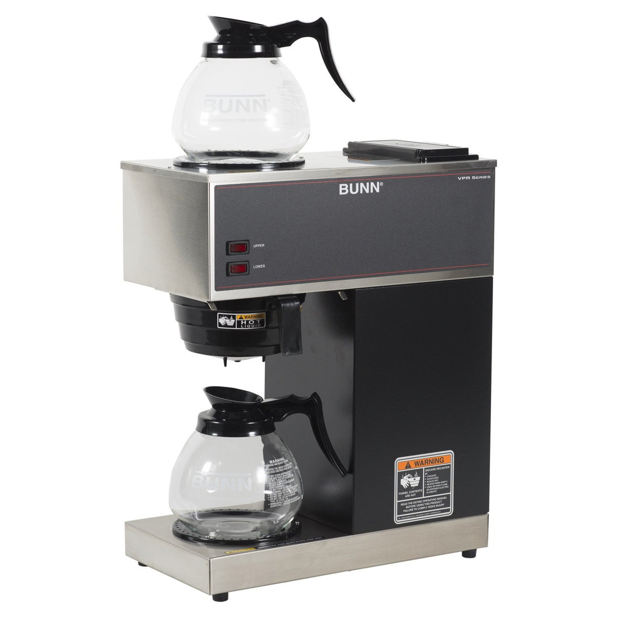 12-Cup Commercial Coffee Brewer with Glass Decanters C61303