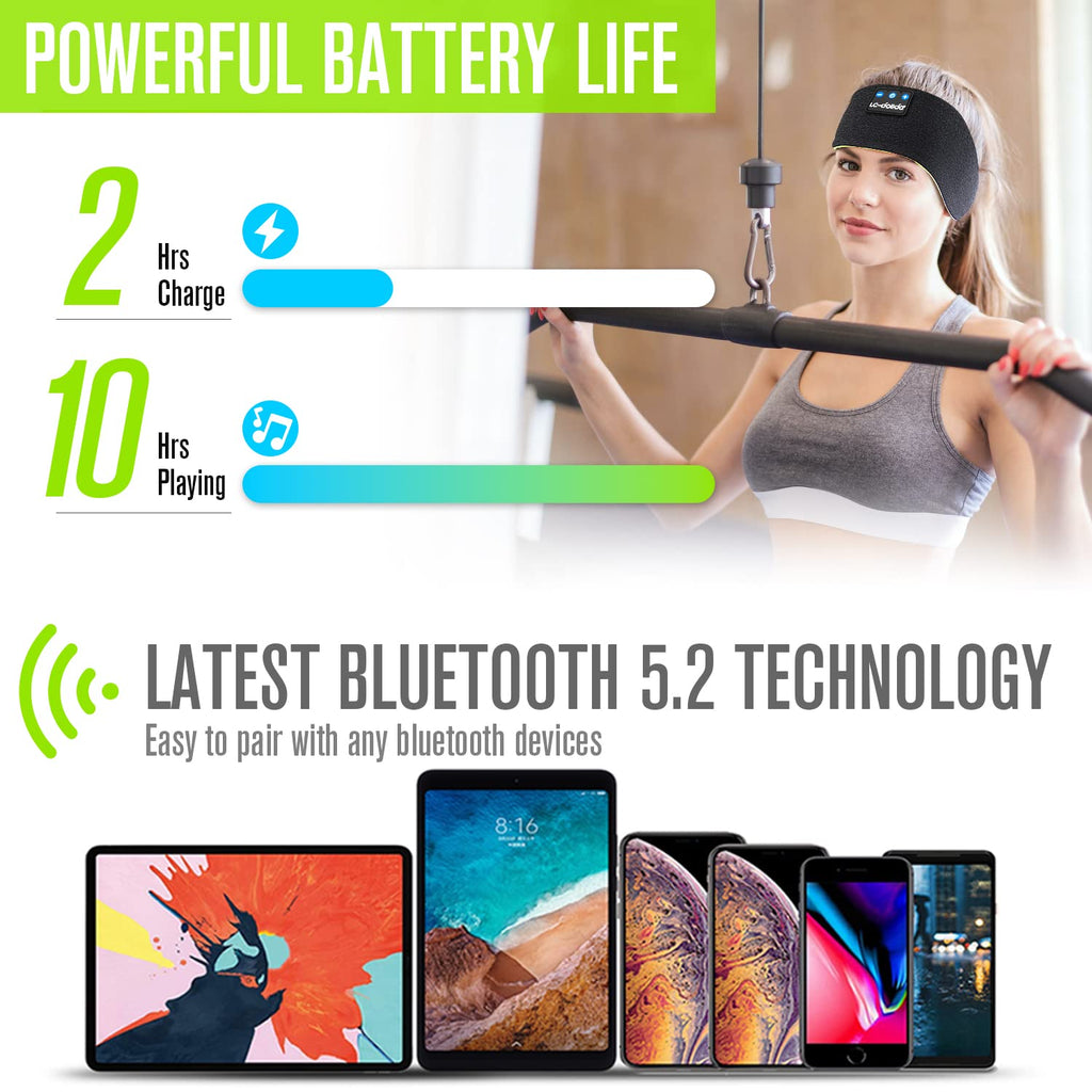 Wireless Bluetooth Headband Headphones Sleep Mask T510884