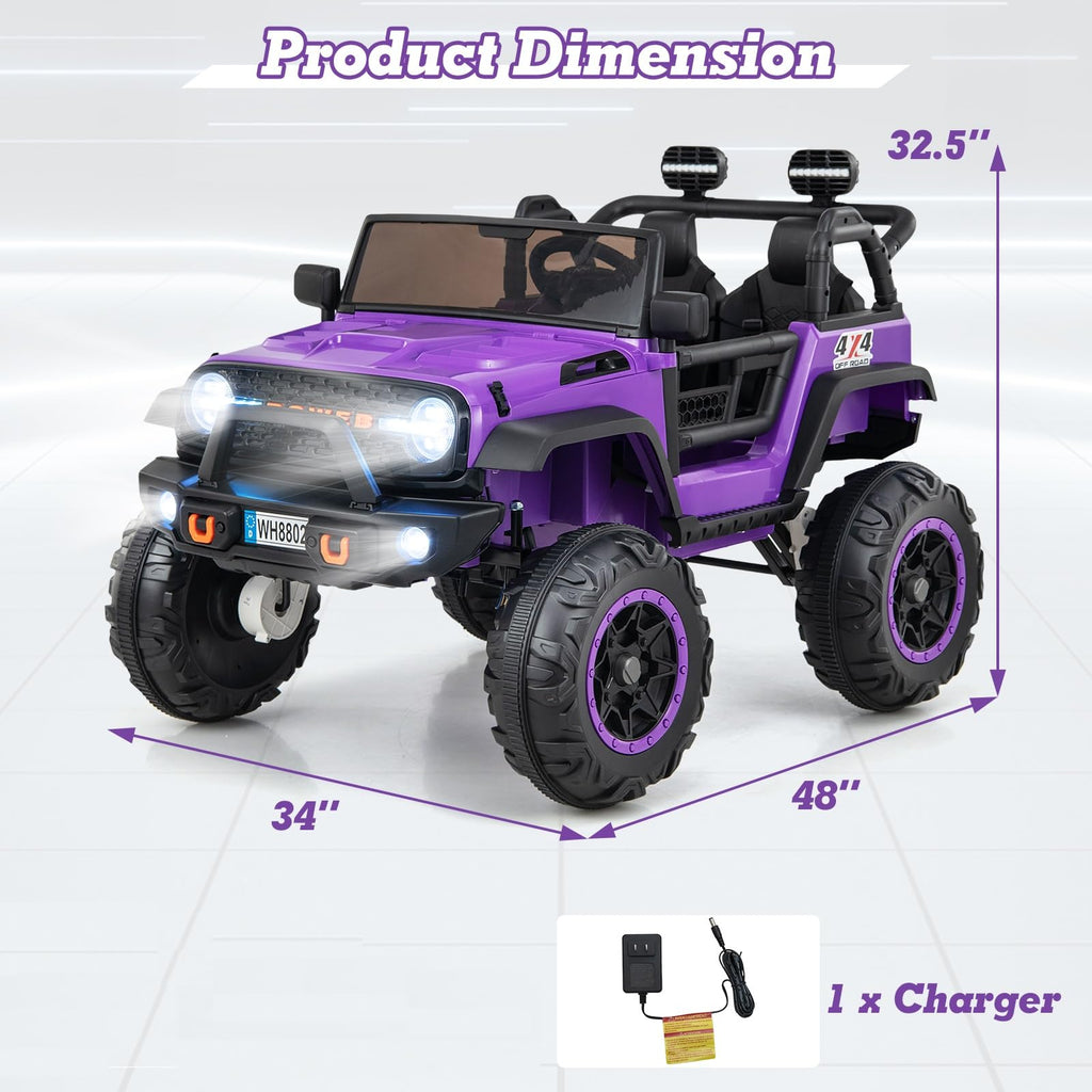 24V 2 Seater Kids' Electric Vehicle Truck with Remote Control S586408