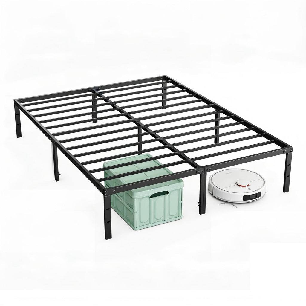 Queen 12 Inch Metal Platform Bed with Storage W461806