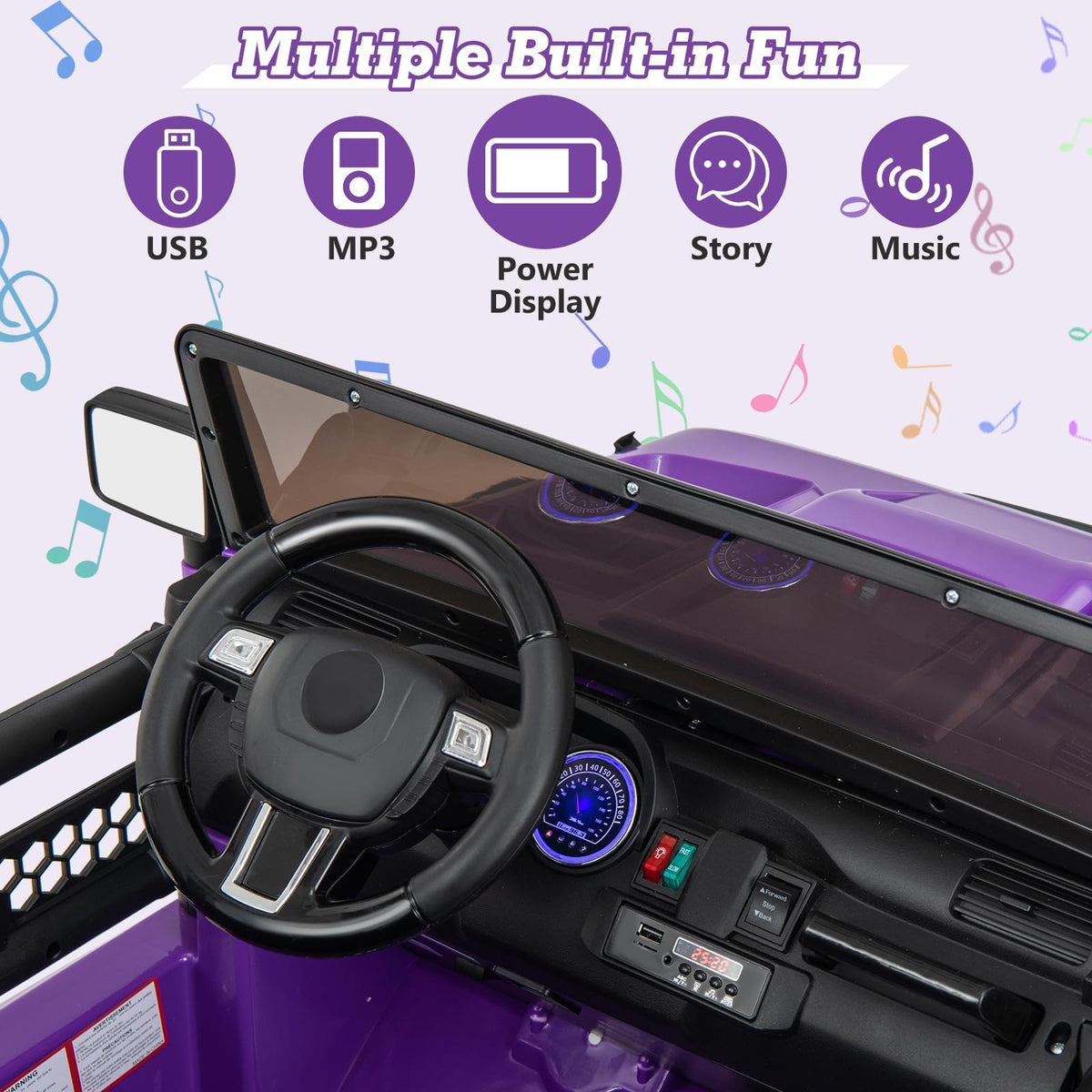 24V 2 Seater Kids' Electric Vehicle Truck with Remote Control S586408