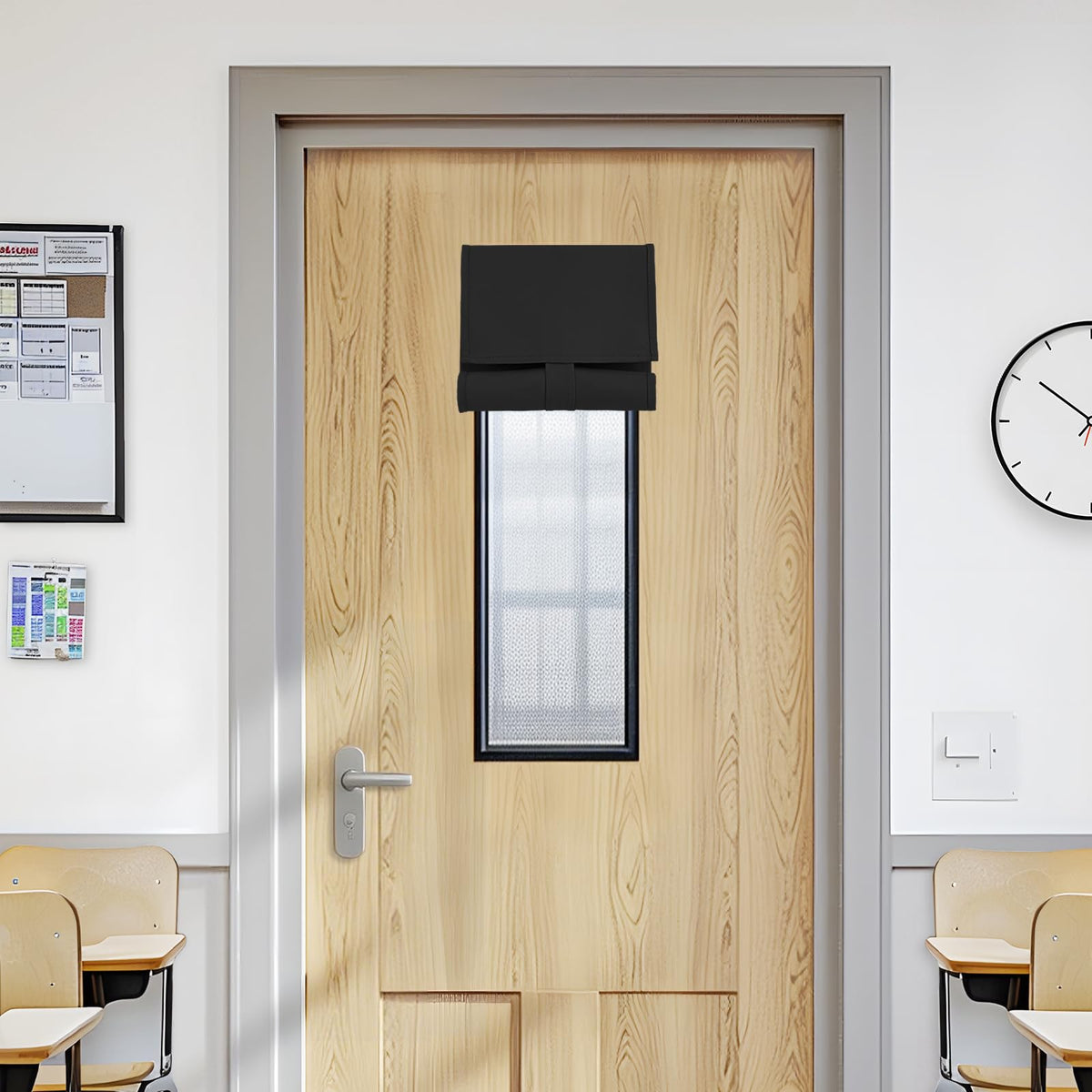 Black Classroom Door Window Cover X544