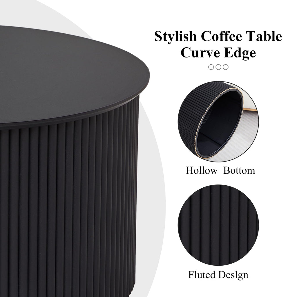 Fluted Round Nesting Coffee Table Set of 2 N858901