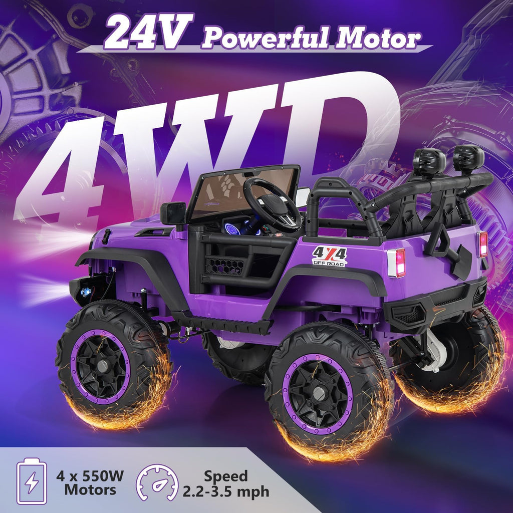 24V 2 Seater Kids' Electric Vehicle Truck with Remote Control S586408