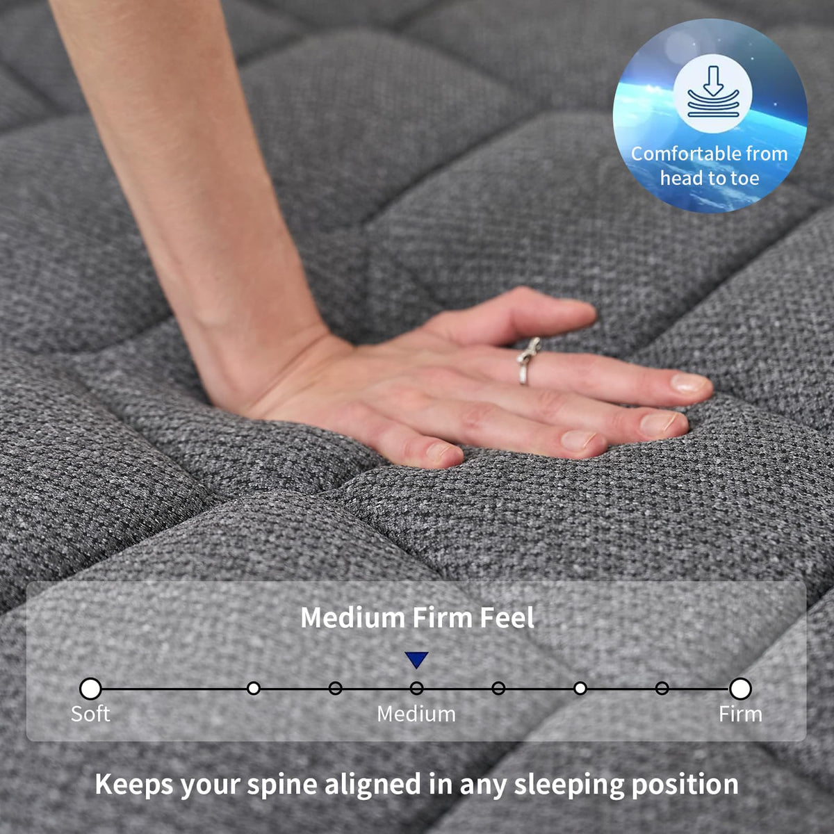 10 Inch Queen Hybrid Memory Foam Mattress J9028