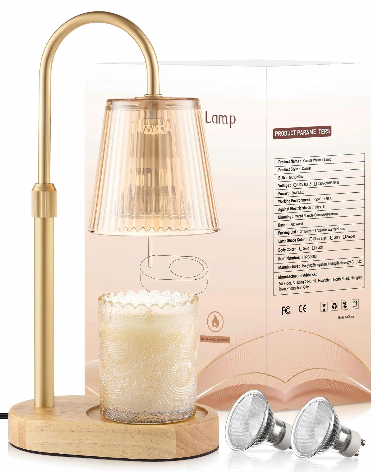 Adjustable Candle Warmer Lamp with Timer L28211