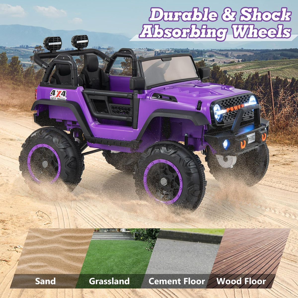 24V 2 Seater Kids' Electric Vehicle Truck with Remote Control S586408