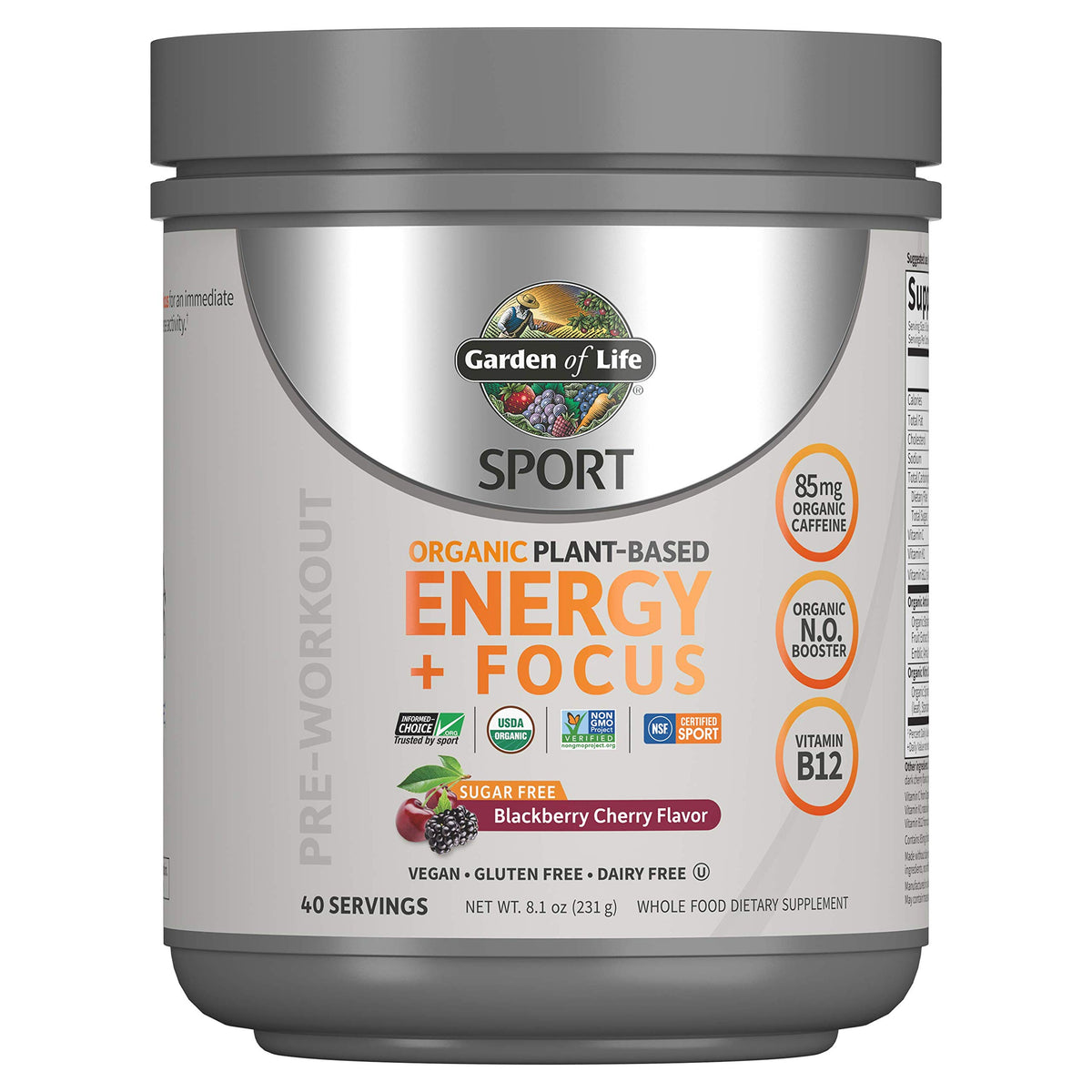 Organic Plant-Based Post Workout Recovery Powder & Pre Workout Energy Powder Bundle Z9303