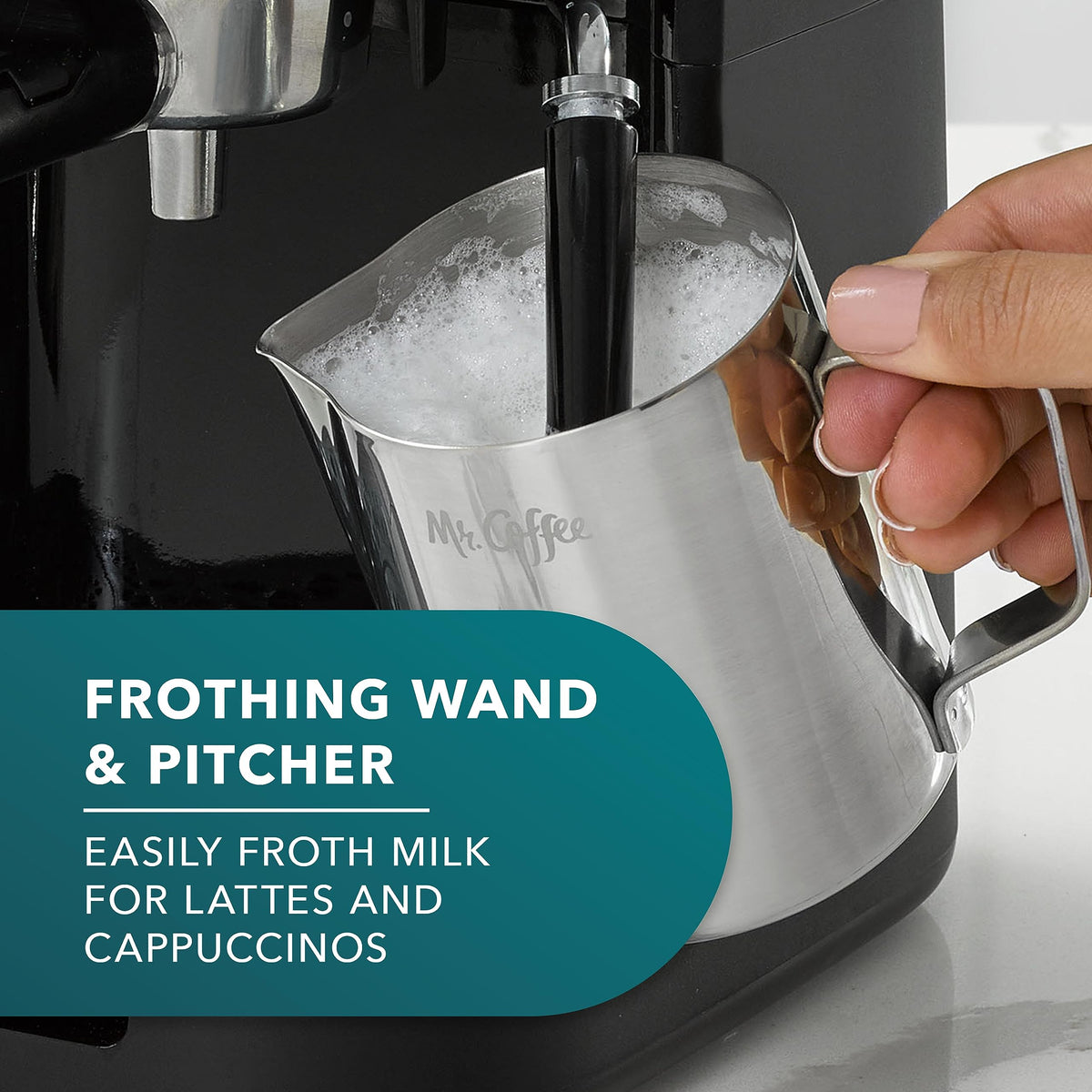 4-Shot Steam Espresso Cappuccino and Latte Maker with Stainless Steel Frothing Pitcher N2504