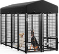 8x4x6FT Outdoor Dog Kennel with Doggy Door M72078