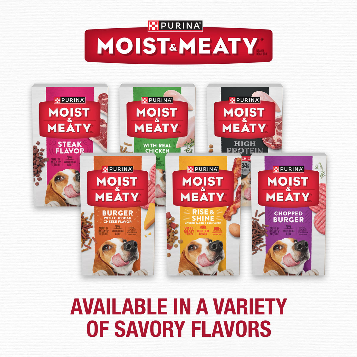 Moist & Meaty Soft Dog Food Pouches, 36 ct T92101