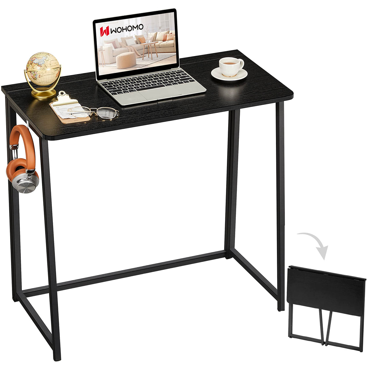 Black Folding Desk U9174